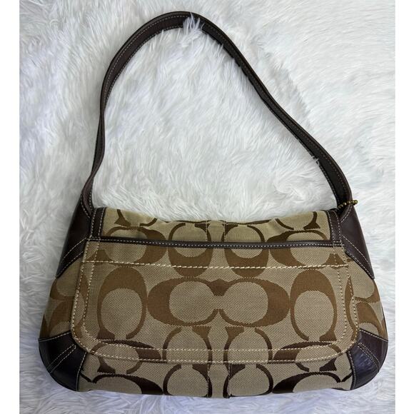 Vintage COACH y2k Brown Signature Canvas Jacquard Ergo Shoulder Bag - Picture 2 of 12